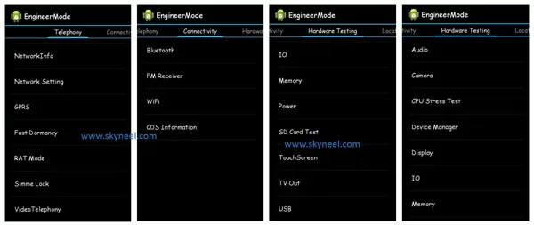 Engineering mode Engineering-mode
