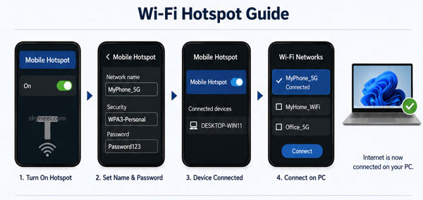 Wi‑Fi Hotspot Setup – Share Mobile Internet (Wireless)