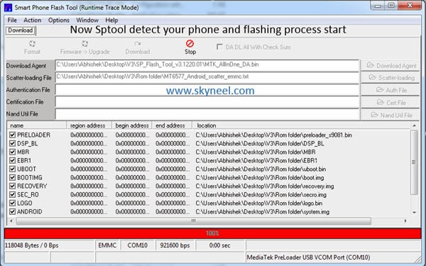 sp flash tool not detecting phone