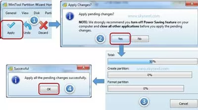 Process to finish partition process Process to finish partition process