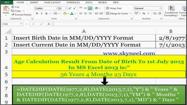 21 Excel Formula To Calculate Age From Date Of Birth Image Formulas 1870