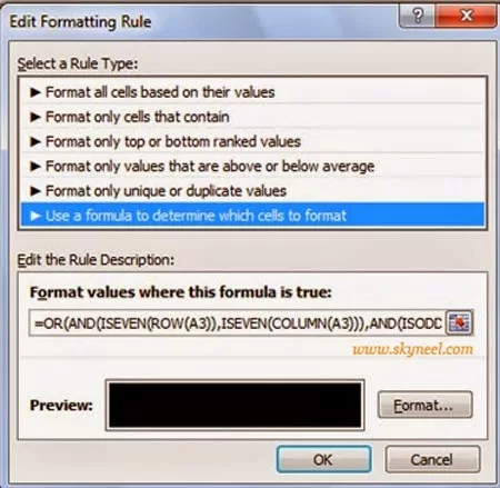 Conditional Formatting Formula Formula of Chess Board Conditional-Formatting-Formula-Formula-of-Chess-Board