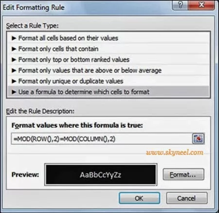Conditional Formatting Formula of Chess Board Conditional-Formatting-Formula-of-Chess-Board