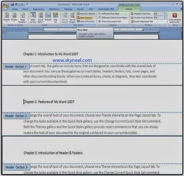 Header or Footer Different-Header-or-Footer-on-Each-Page