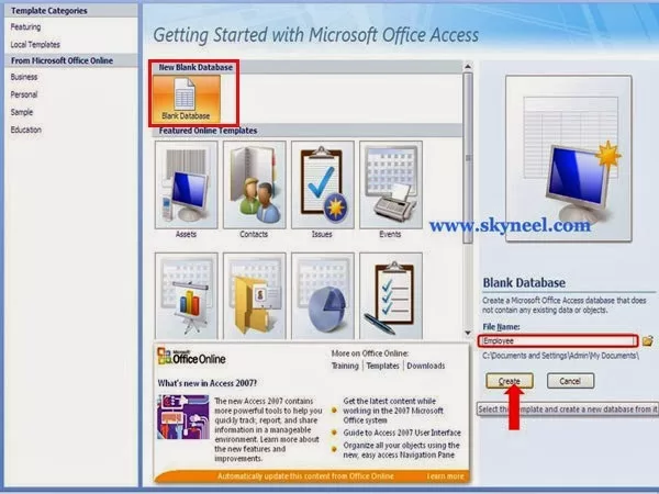 Create database table in Ms Access create-database-table-in-ms-access