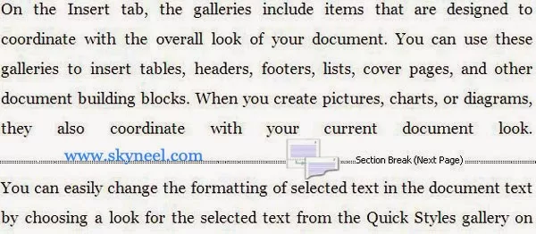 Section Breaks in Ms Word Next-Page-Section-Break-in-Ms-Word