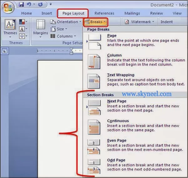 Section Breaks in Ms Word Types-of-Section-Breaks-in-Ms-Word