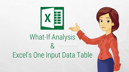 What-If Analysis and Excel's One Input Data Table