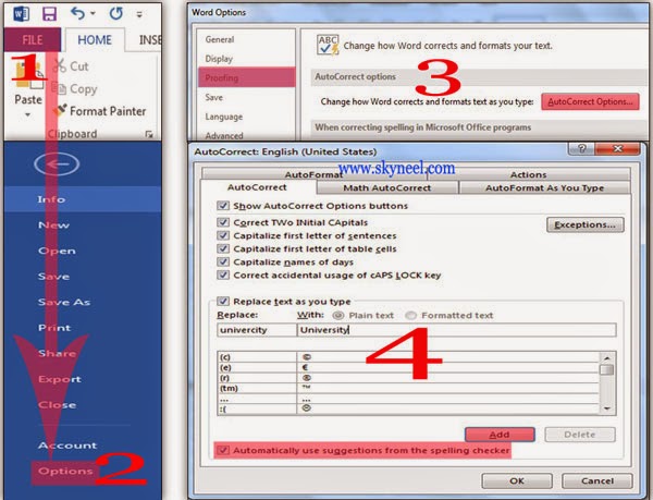 how to turn off automatic formatting in word 2013