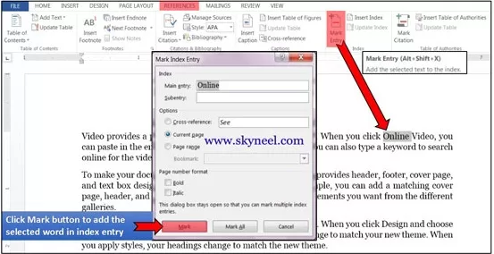 How-to-Creating-an-Index-Entry--in-MS-Word How-to-Creating-an-Index-Entry--in-MS-Word