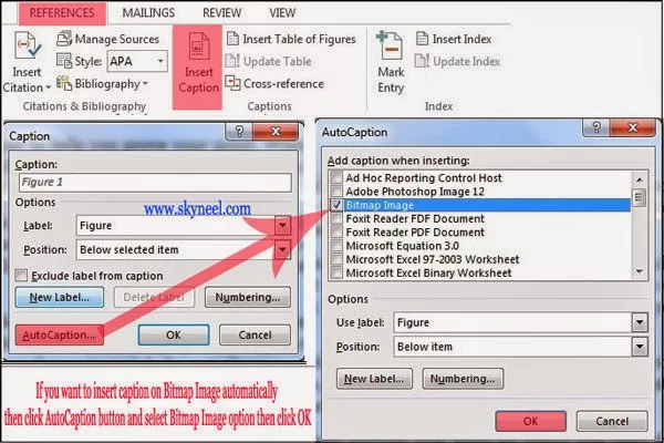 Inserting or Adding Caption on Selected Object Inserting-or-Adding-Caption-on-Selected-Object