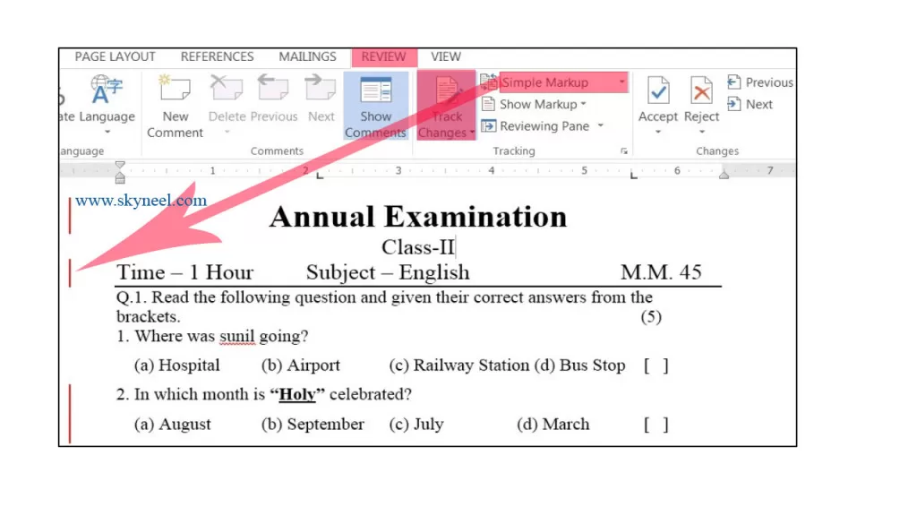 Track Change Command in MS Word Show-Track-of-Changes-in-MS-Word