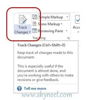 How to use Track Change in MS Word Track-change
