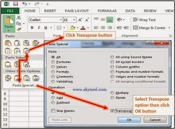 How-To-Transpose-Data-in-MS-Excel-2013 How-To-Transpose-Data-in-MS-Excel-2013
