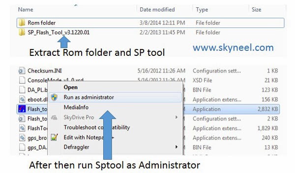 Extract and open the SP Tool