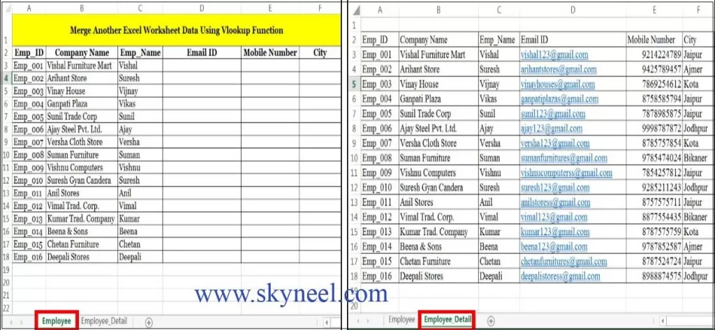 Vlookup merge another sheet data Combine-data-using-vlookup-Sheet