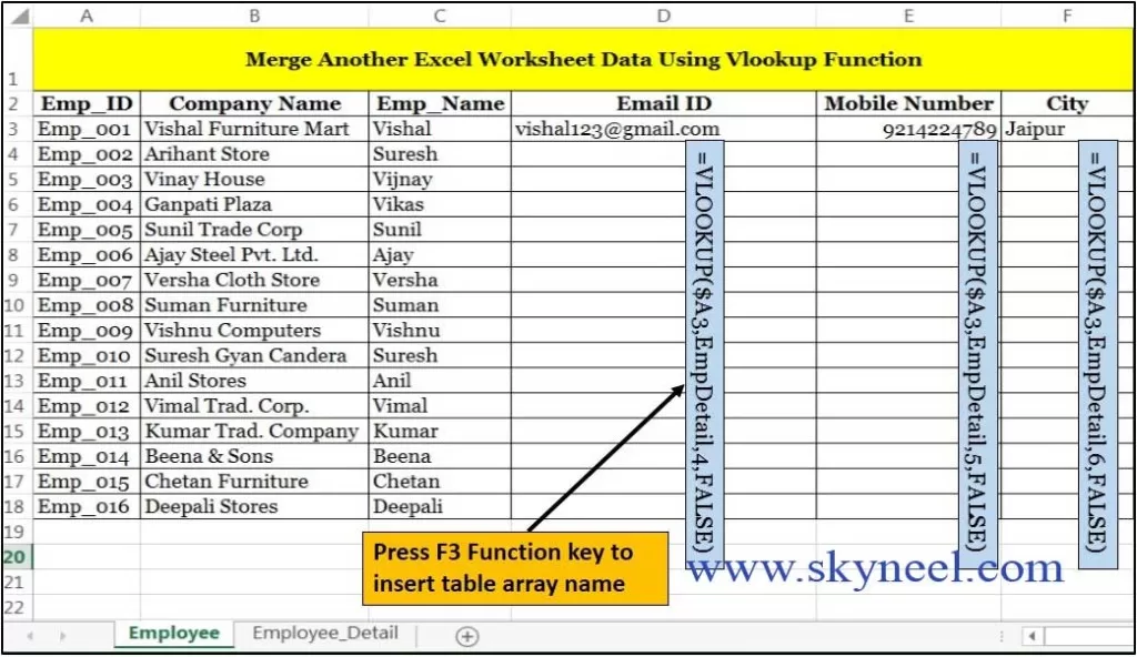 Vlookup merge another sheet data Combine-data-using-vlookup-formula