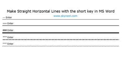 How To Insert Straight Horizontal Lines in MS Word