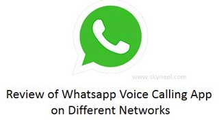 Whatsapp Voice Calling App on Different Networks