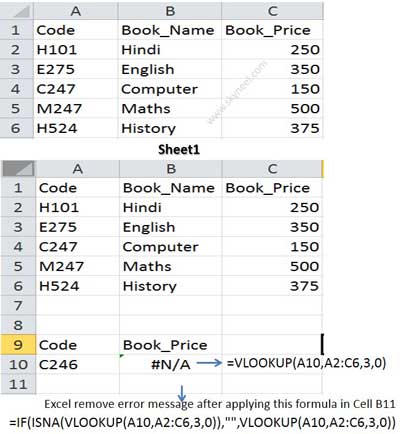 Combine IF with VLookup Function to hide any errors message