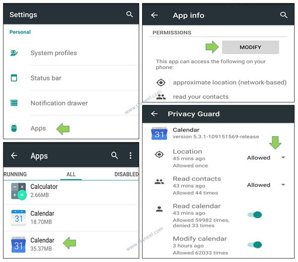 Manage Android App permissions to protect phone