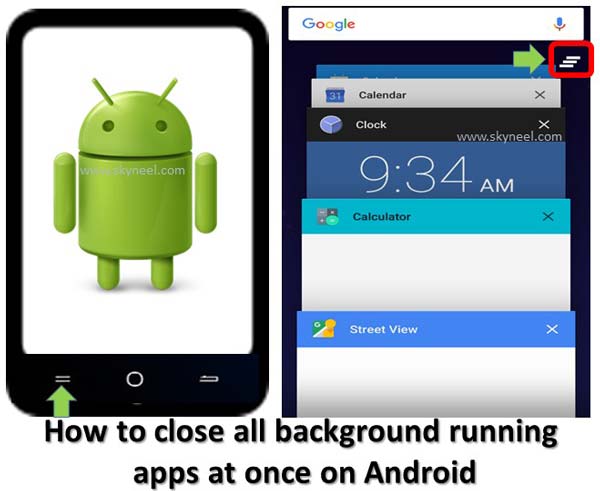 How to close all background running apps at once on Android