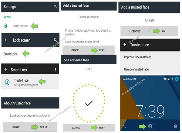 How to use Facelock feature on Android Lollipop