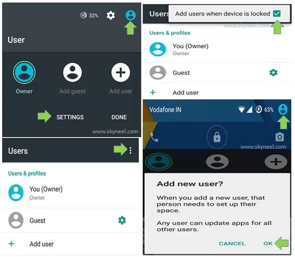 add new user account from lock screen on Android Lollipop add new user account from lock screen on Android Lollipop