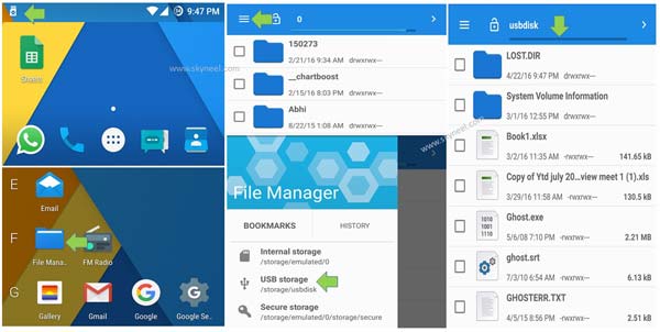 How to use an external storage device with Android phone