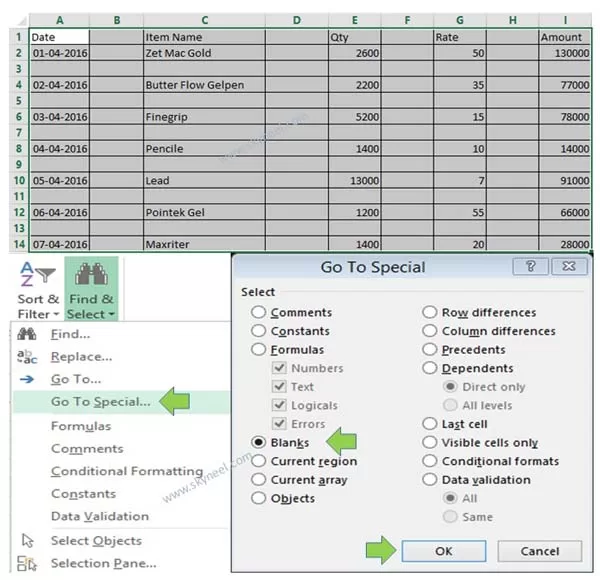 Quickly delete blank rows and columns in MS Excel Quickly delete blank rows and columns in MS Excel