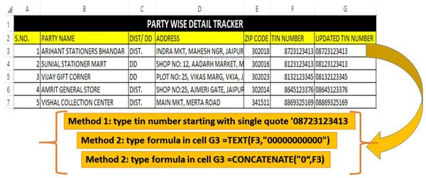 Add or insert leading zeros to text or numbers in Microsoft Excel