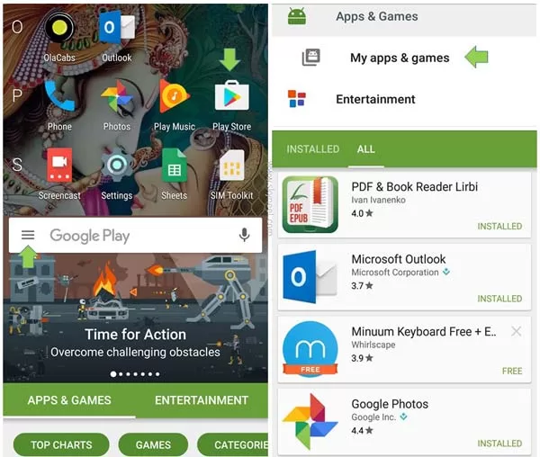 Check and reinstall uninstalled Android apps in Google Play Store Check and reinstall uninstalled Android apps in Google Play Store