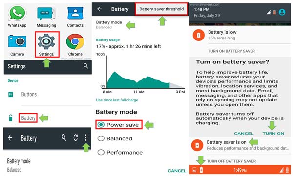How to enable or use battery saver mode Android phone