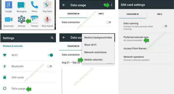Set your network on 4G (recommended)