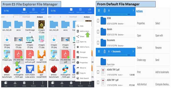 How to create file shortcut in Android phone
