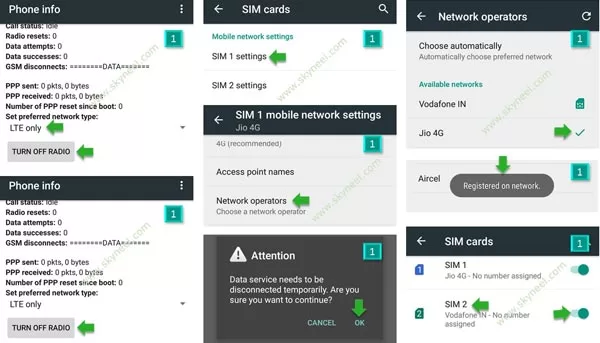 Set LTE and choose network manually Set LTE and choose network manually