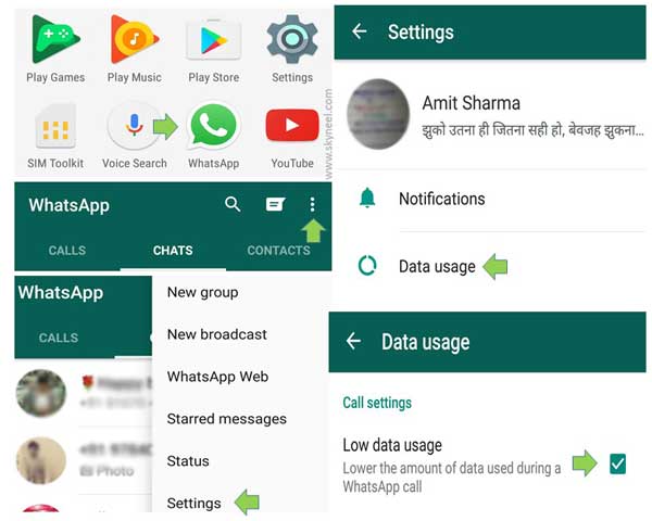 whatsapp video call data usage