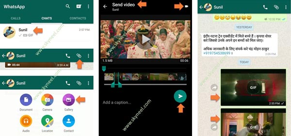 How to make GIF image on Whatsapp