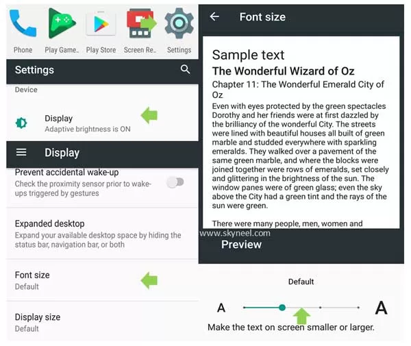 Android 7.0 Nougat Tip How to Adjust Display and Font Sizes
