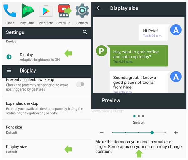 Android 7.0 Nougat Tip How to Adjust Display and Font Sizes