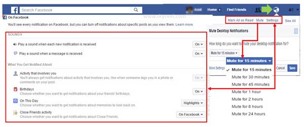 How Do I Adjust or Turnoff Facebook Notifications