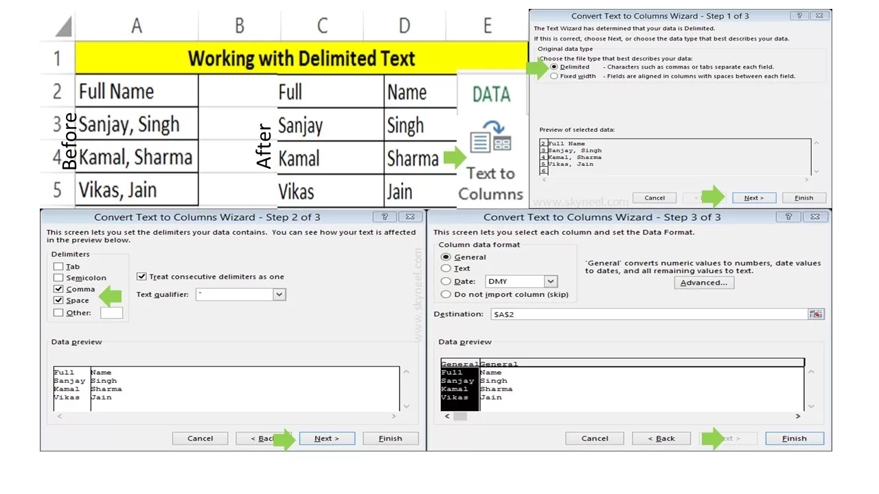 How to Use Text to Columns to Separate Data in a Single Column How to Use Text to Columns to Separate Data in a Single Column
