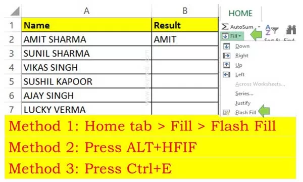 How to use Flash Fill or Auto Fill command in Excel How to use Flash Fill or Auto Fill command in Excel