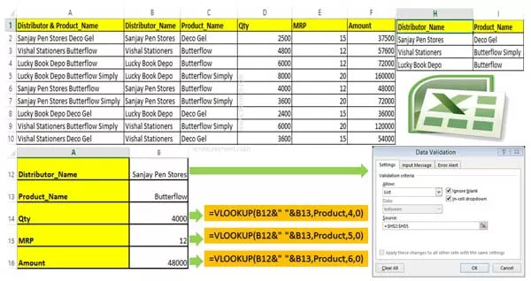 Advanced VLookup trick with Data Validation in Excel Advanced VLookup trick with Data Validation in Excel