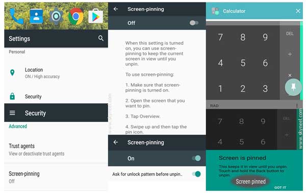 How to Start Pin apps in Android Lollipop