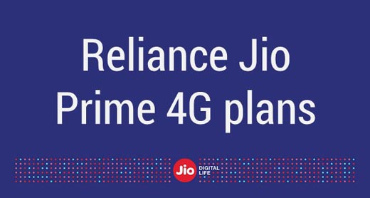 Reliance Jio Prime 4G plans (Limited or Unlimited Data Limit)