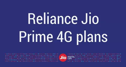 Reliance Jio Prime 4G plans (Limited or Unlimited Data Limit)