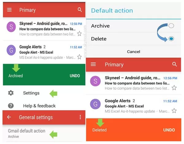 How to change Gmail default action from archive to delete How to change Gmail default action from archive to delete