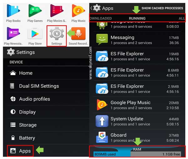 How to view free RAM on Android phone