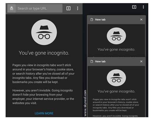 How to start private browsing using Incognito Mode